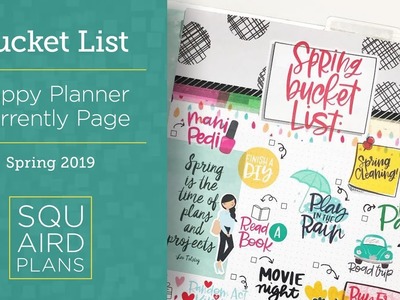 Spring Bucket List :: Currently Page :: Happy Planner Horizontal Layout