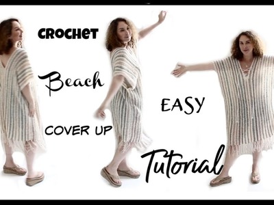 The Easiest Crochet Beach Cover up Tutorial