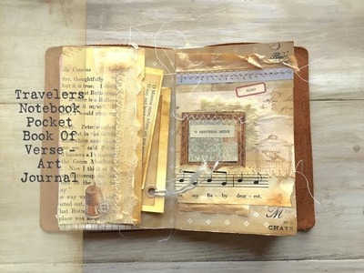 Travelers Notebook Art Journal. Pocket Book of Verse