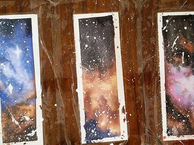 Watercolor Drawing Easy Diy Galaxy Bookmarks | Drawing easy Bookmark Ideas |