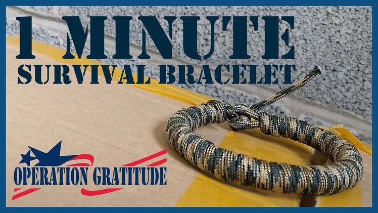 1 Minute Paracord Survival Bracelet