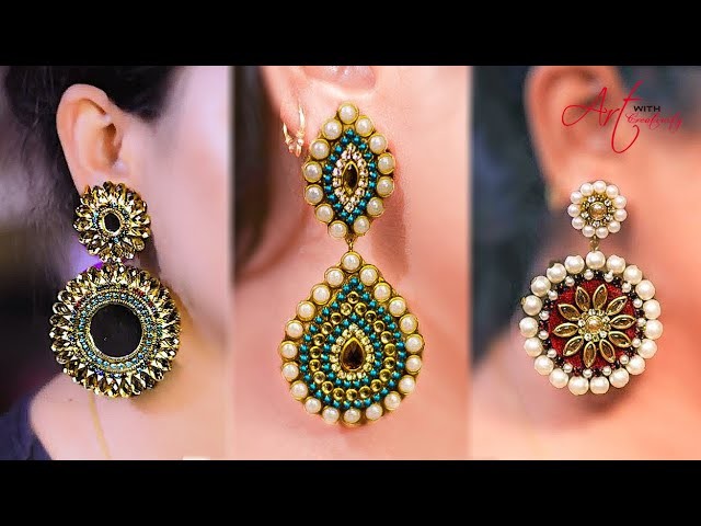 3 easy long Earring | Earring for Long earring lovers | Best for party-wear