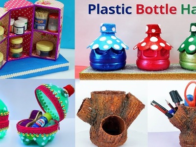5 Plastic Bottles Craft Ideas - DIY Best out of Waste Plastic Bottle Craft Ideas