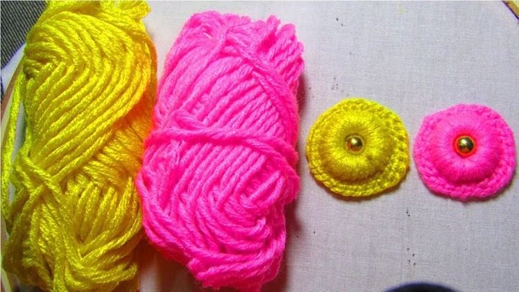 Amazing homemade double colour flower button trick easy idea with finger swing hack.