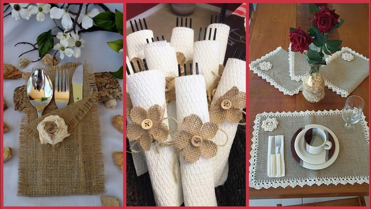 Beautiful jute craft table decoration ideas
