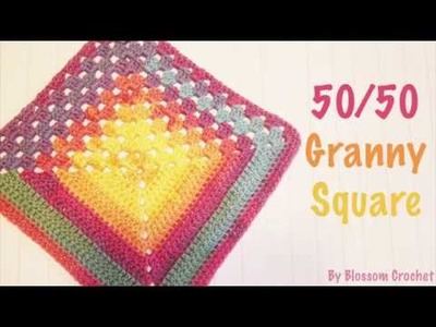 Blossom Crochet: The 50.50 Granny Square - 1 square, 2 designs!