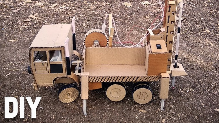 Coolest Hydraulic Borewell Drilling Truck   (Do It Yourself Cardboard Craft - Very Easy)