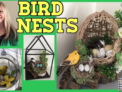 Craft bird nests |  Spring decorations DIY | String Egg