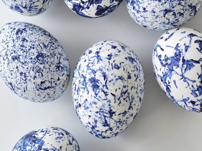 DIY abstract painted Easter eggs - fun craft for any age.