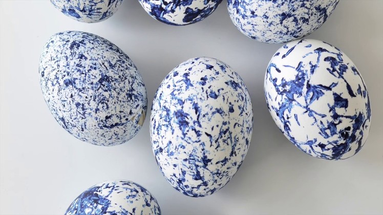 DIY abstract painted Easter eggs - fun craft for any age.