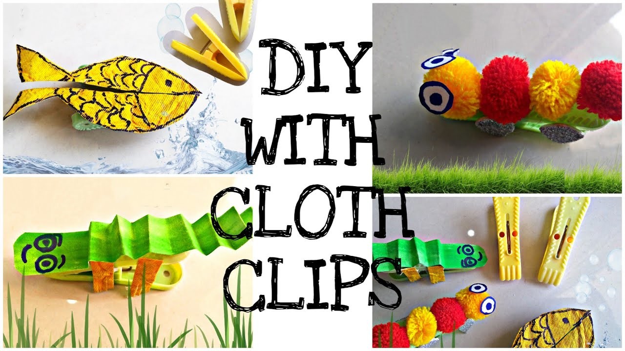 Diy For Kids Wd Cloth Clips This Summer Vacation Easy Craft And Art 5 Min Craft Diy Crafts