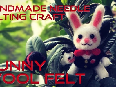 DIY Handmade Needle Felting Craft Bunny Wool Felt