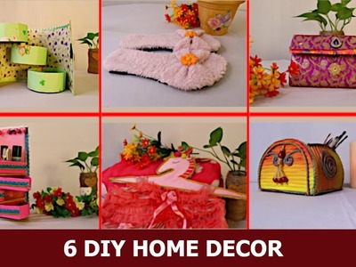 DIY Home Decor Using Waste | 6 Easy Craft Ideas | Best cardboard box craft idea By Aloha Crafts
