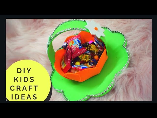 DIY Idea for Kids #PaperCraft | #DIY #Arts and #Crafts Easy paper craft #Basket #Decoration