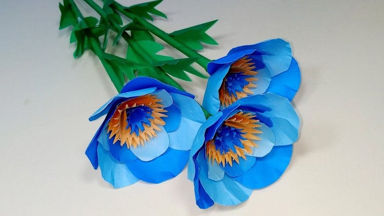 DIY Paper Flowers Making Tutorial | Paper Craft Homemade Beautiful Idea | Jarine's Crafty Creation