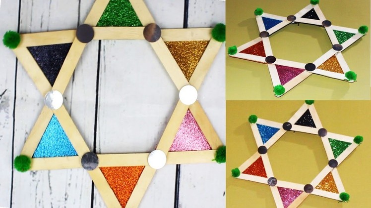 DIY POPSICLE STICK Wall Hanging I Easy Room Decor Craft Idea I Creative Diaries