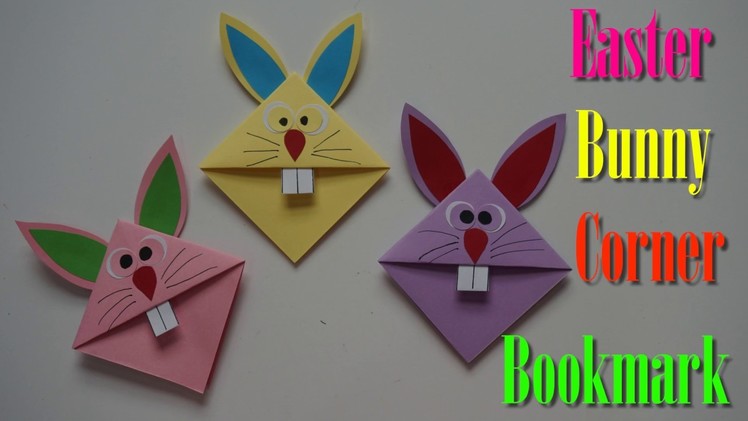 Easter Bunny Corner Bookmark Paper Craft For Kids