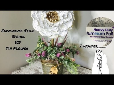 Farmhouse Style Decor.DIY Tin Flower