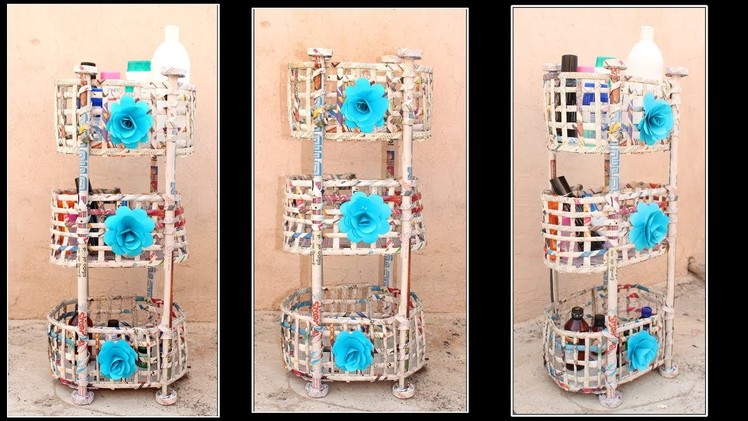 Home Made multi storage basket | newspaper basket | newspaper craft - #DIY