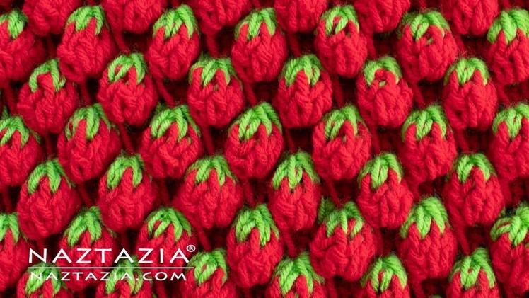 How to Crochet the Strawberry Stitch - Tunisian Crochet by Naztazia