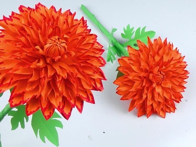 How to Make Beautiful Flower with Paper - Making Paper Flowers Step by Step - Handmade Craft