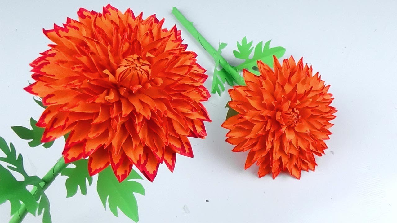 How to Make Beautiful Flower with Paper - Making Paper Flowers Step by
