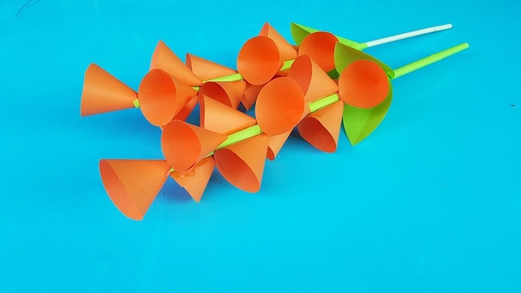 How to Make Simple & Easy Paper Flower - Kirigami - Paper Cutting Craft Videos & Tutorials - DIY