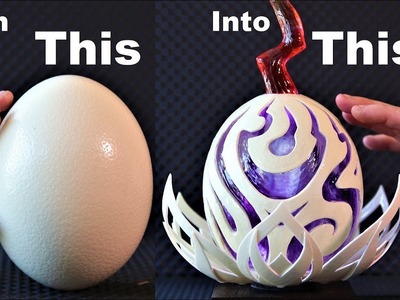 I Carve another Ostrich buttfruit filled with Resin (and it glows) duh