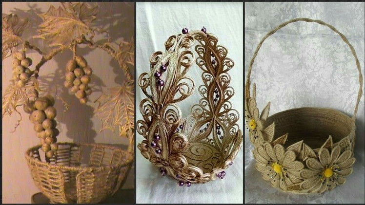 Jute Craft Basket Decoration Idea's.