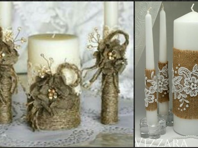 Jute Craft Candle Decoration & Candle Holder Decoration Idea's.