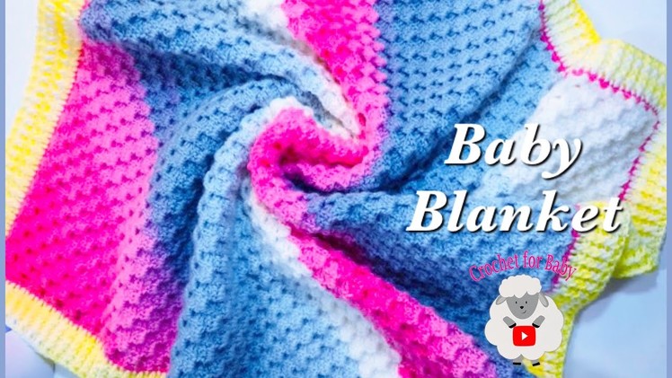 LEFT How to | Crystal Waves C2C baby blanket with border - fast and easy c2c crochet stitch #183