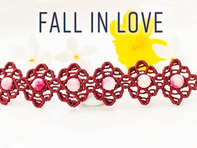 Macrame tutorial - The fall-in-love bracelet  - Easy step by step guide