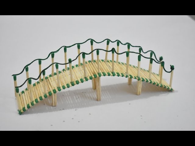 Matchstick Art and Craft Ideas | How to Make Miniature Matchstick Bridge for Project