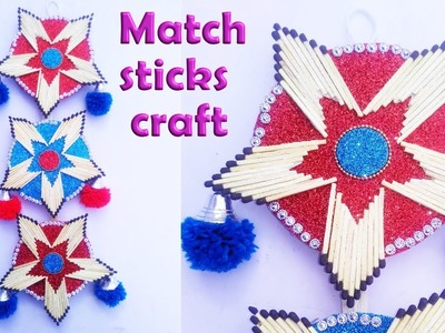 Matchstick Art and Craft Ideas. Matchsticks Wall hanging.Room Decor Idea