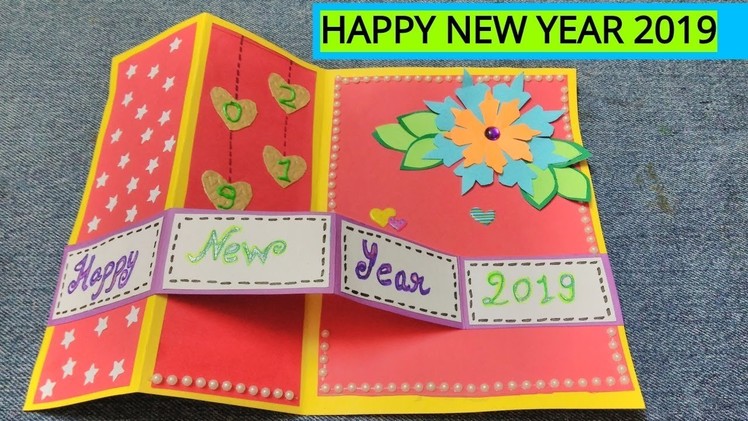 New year Greeting Card 2019 | How to make New Year Greeting card | Useful Creations.