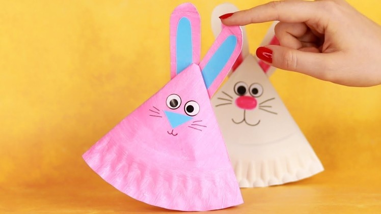 Rocking Paper Plate Bunny Craft - Easter Crafts for Kids