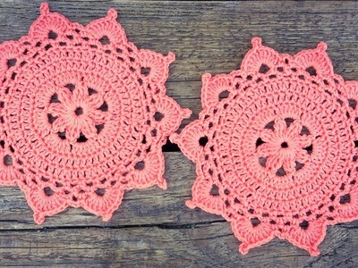 Round Crochet Doily Coaster - Easy Pattern