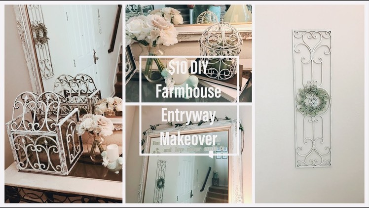 Thrift Store Finds Trash to Treasure DIY Farmhouse Entryway Makeover (Easy $10)