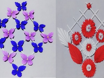 2 DIY : Paper Butterfly Wall Hanging.diy art and craft ideas.Wall Decoration ideas.Creative Art