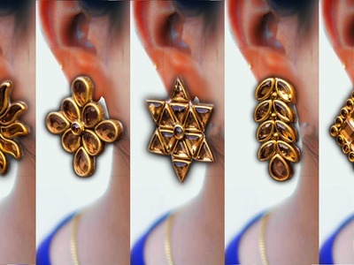 5 easy Stud Earring Design | DIY | 5 min Craft | Hand made jewelry | Art with Creativity