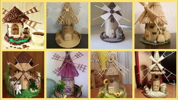 Beautiful Handmade Jute Wind Mills Craft Ideas