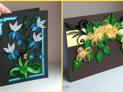 Beautiful Handmade Quilling Flowers Cards || Paper Flowers || Diy Paper Craft