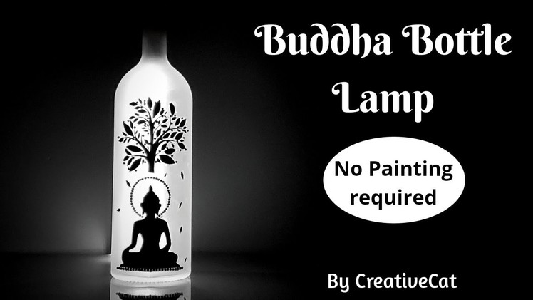 Buddha Bottle Lamp.Bottle art.Wine bottle craft.art and craft.Altered bottle