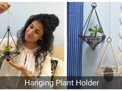 DIY Hanging Plant Holder. DIY Bamboo Stick Craft