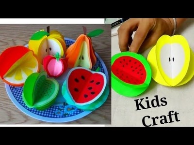 DIY Kids Craft Idea| Easy kids craft| DIY Paper Fruits| Easy Paper Craft| #tulikajagga