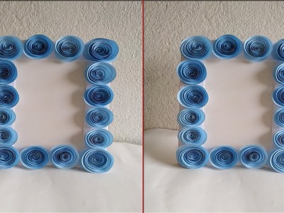 Handmade photo frame || Rose photo frame || DIY paper craft