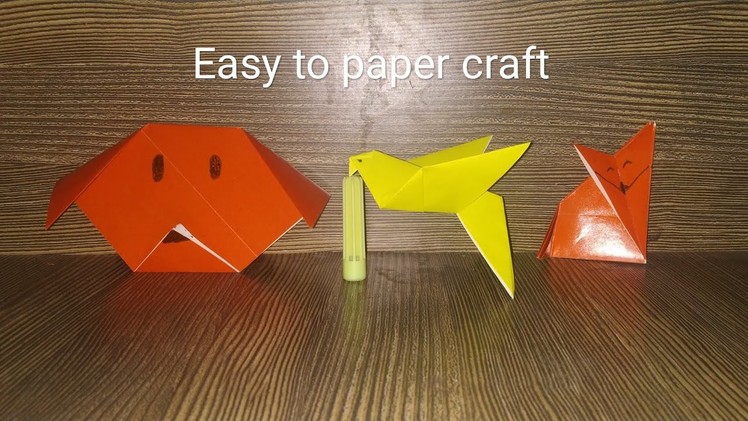 || How to make paper craft || easy to paper dog || paper fox || paper bird ||