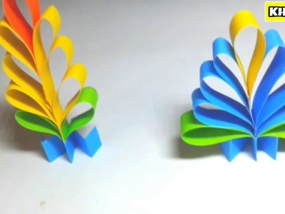 Make amazing paper flowers, very easy | kh craft