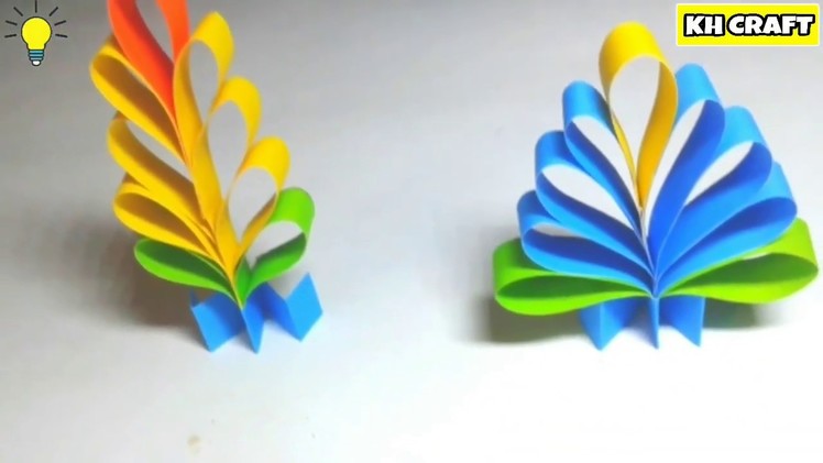 Make amazing paper flowers, very easy | kh craft