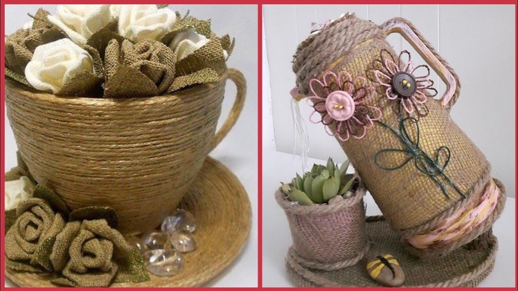 New ideas for roop and jute craft decoration